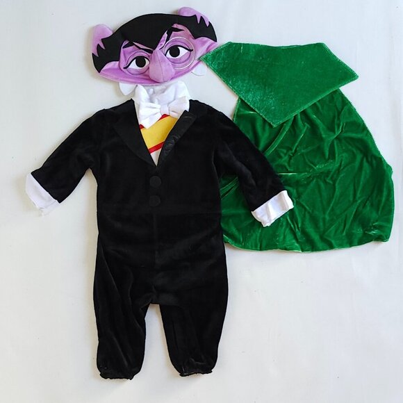 ADORABLE SESAME STREET Baby Costume The Count 6-12 Months BNIP Halloween - Picture 5 of 6